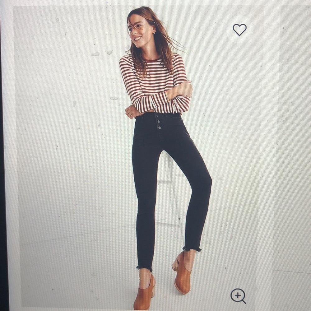 Madewell 10” High-rise Skinny Jeans Black 37